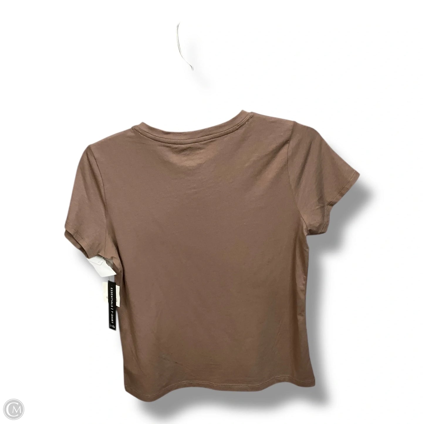 Top Short Sleeve Basic By Tahari In Taupe, Size: Sp