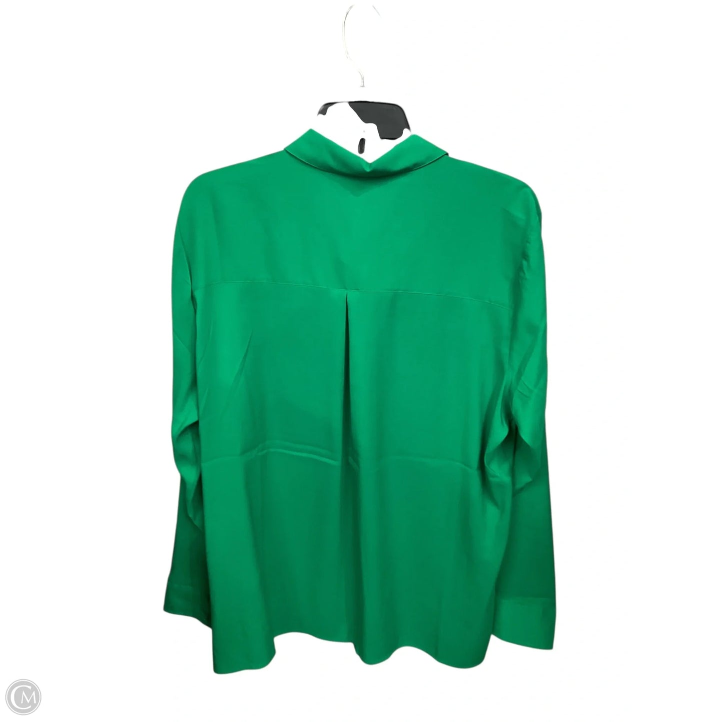Blouse Long Sleeve By Express In Green, Size: Xl