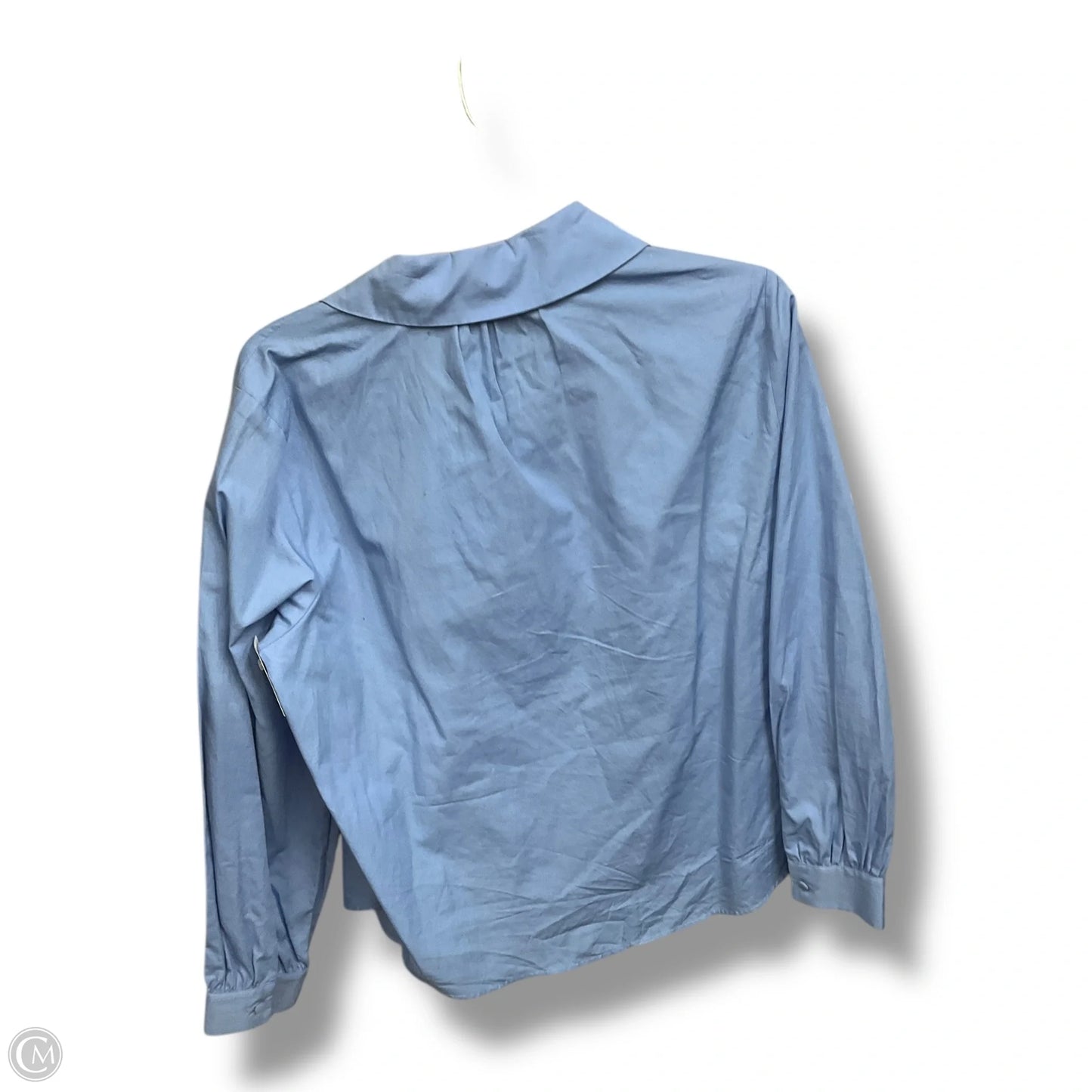 Blouse Long Sleeve By Zara In Blue, Size: M