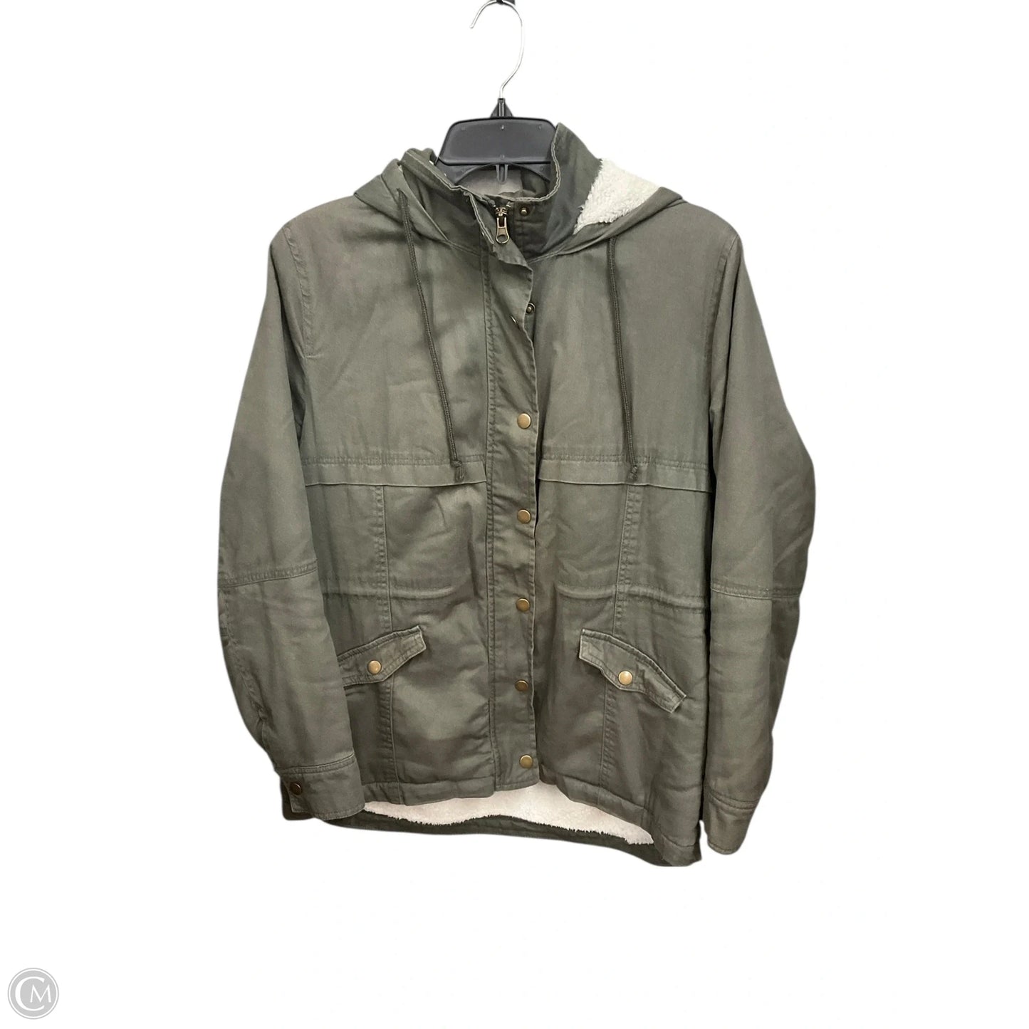 Jacket Puffer & Quilted By Clothes Mentor In Green, Size: L