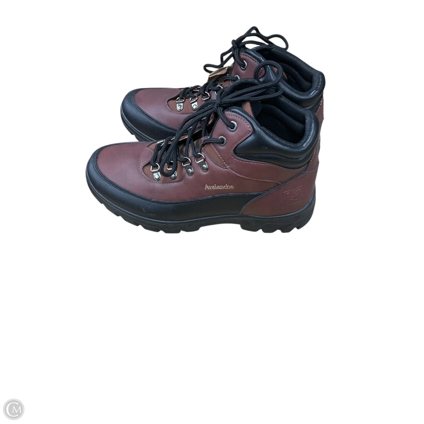 Boots Hiking By Avalanche In Black & Brown, Size: 9