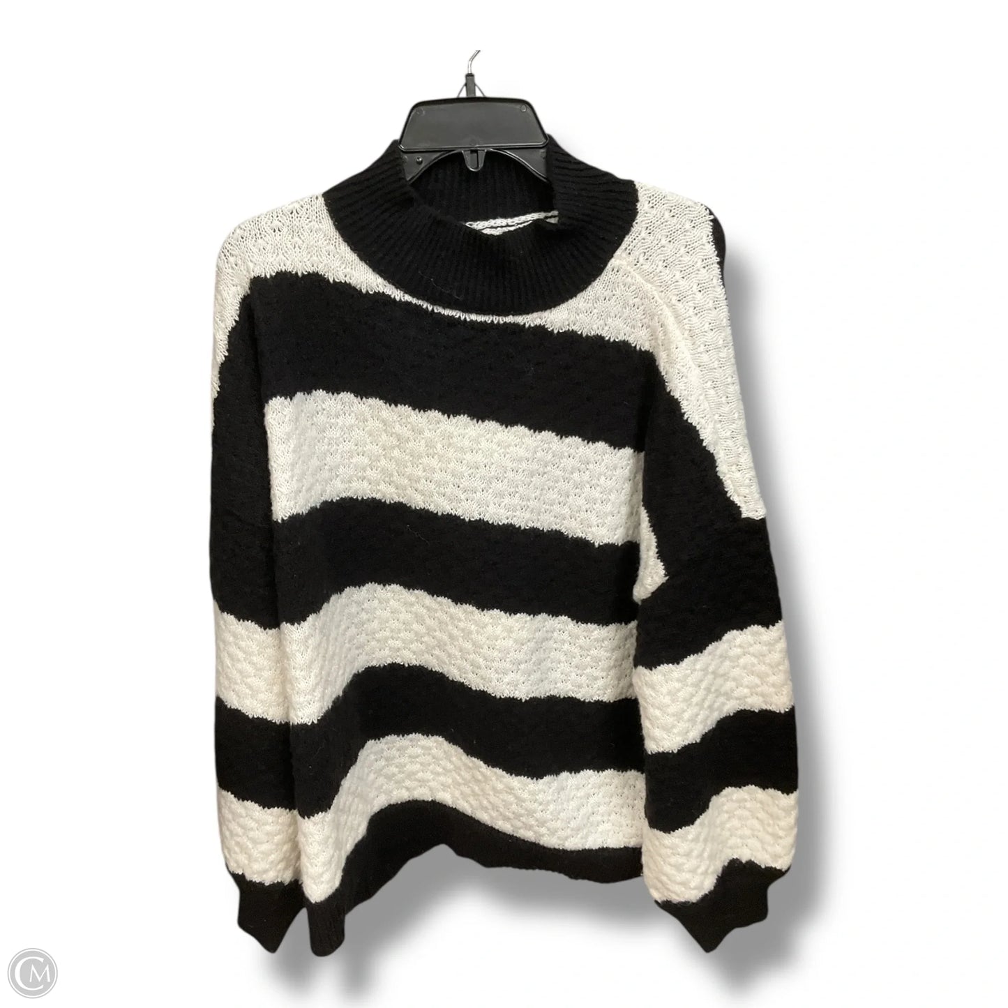 Sweater By Nine West Apparel In Black & White, Size: 2x