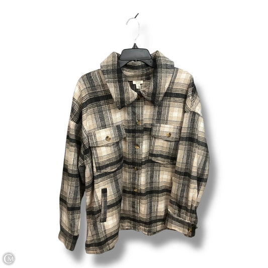 Jacket Shirt By Ana In Plaid Pattern, Size: 1x