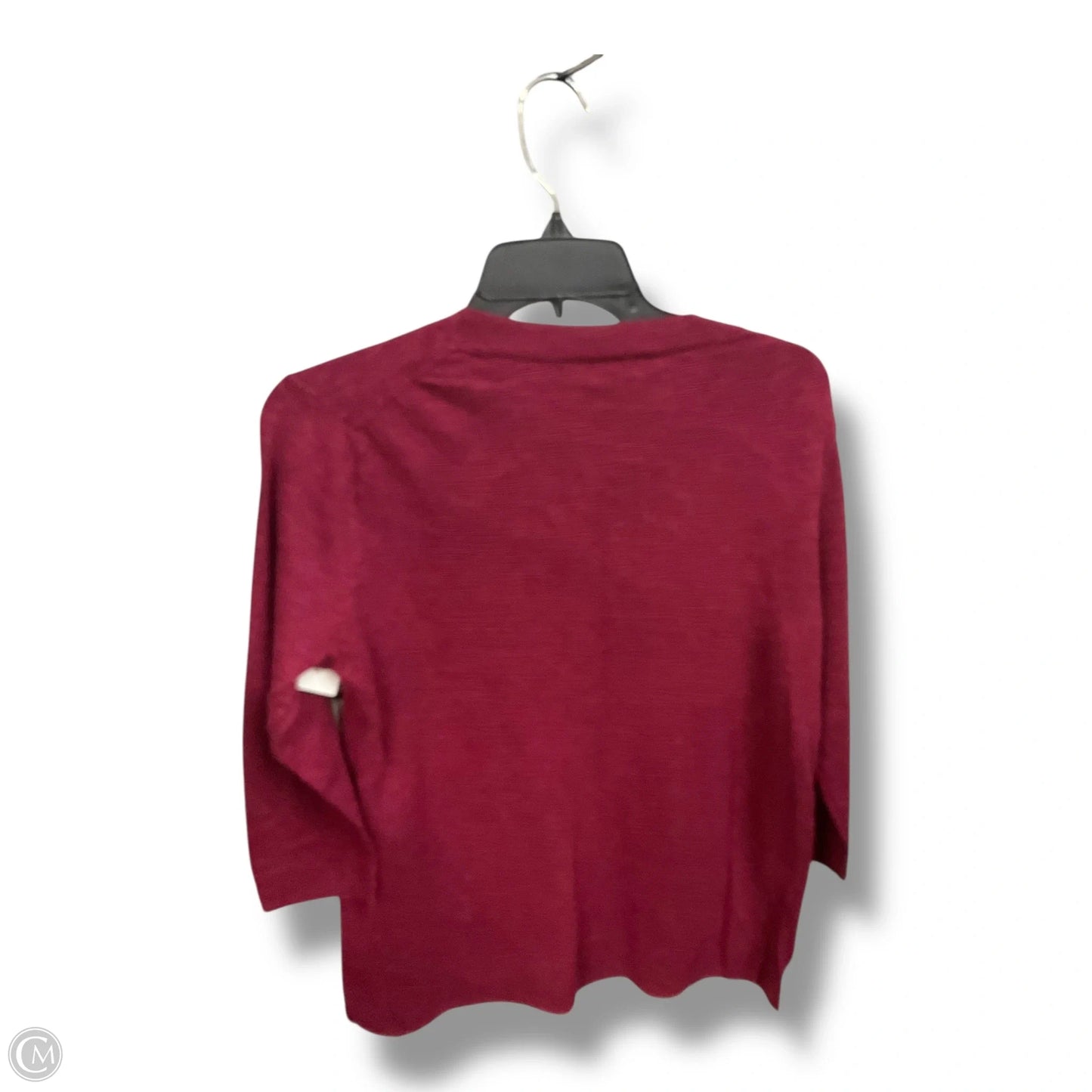 Top Long Sleeve Basic By Gap In Maroon, Size: L