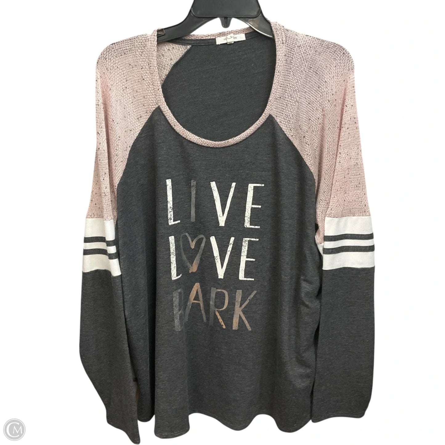 Top Long Sleeve By Maurices In Grey, Size: 3x