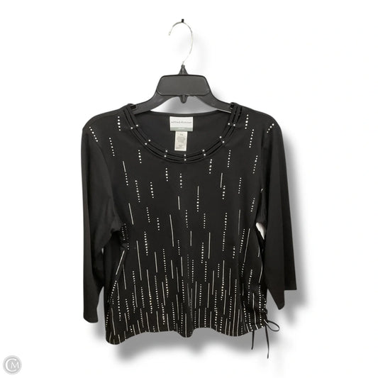 Top 3/4 Sleeve By Alfred Dunner In Black, Size: Mp