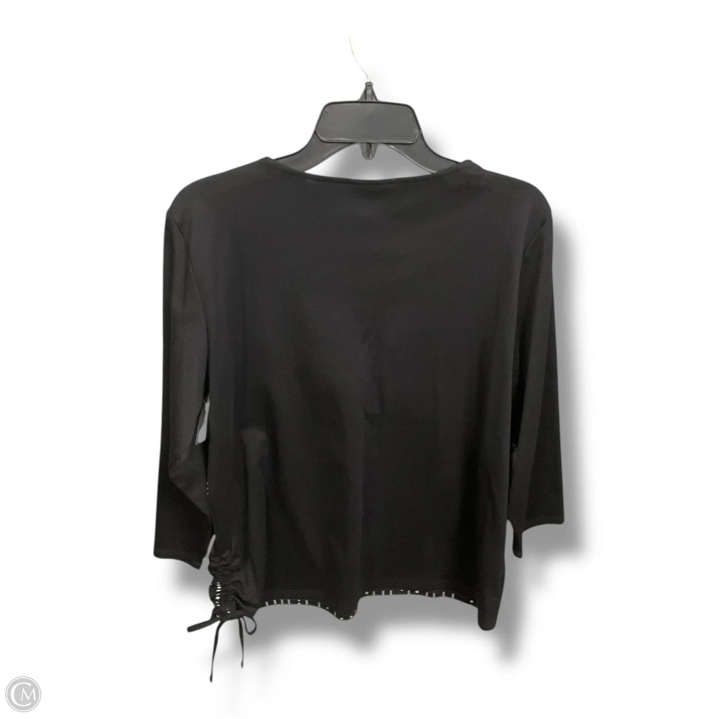 Top 3/4 Sleeve By Alfred Dunner In Black, Size: Mp
