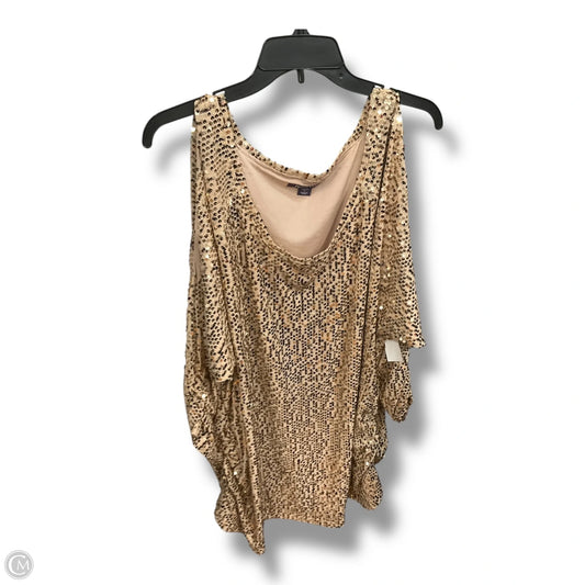 Top Long Sleeve By Romans In Gold, Size: 3x