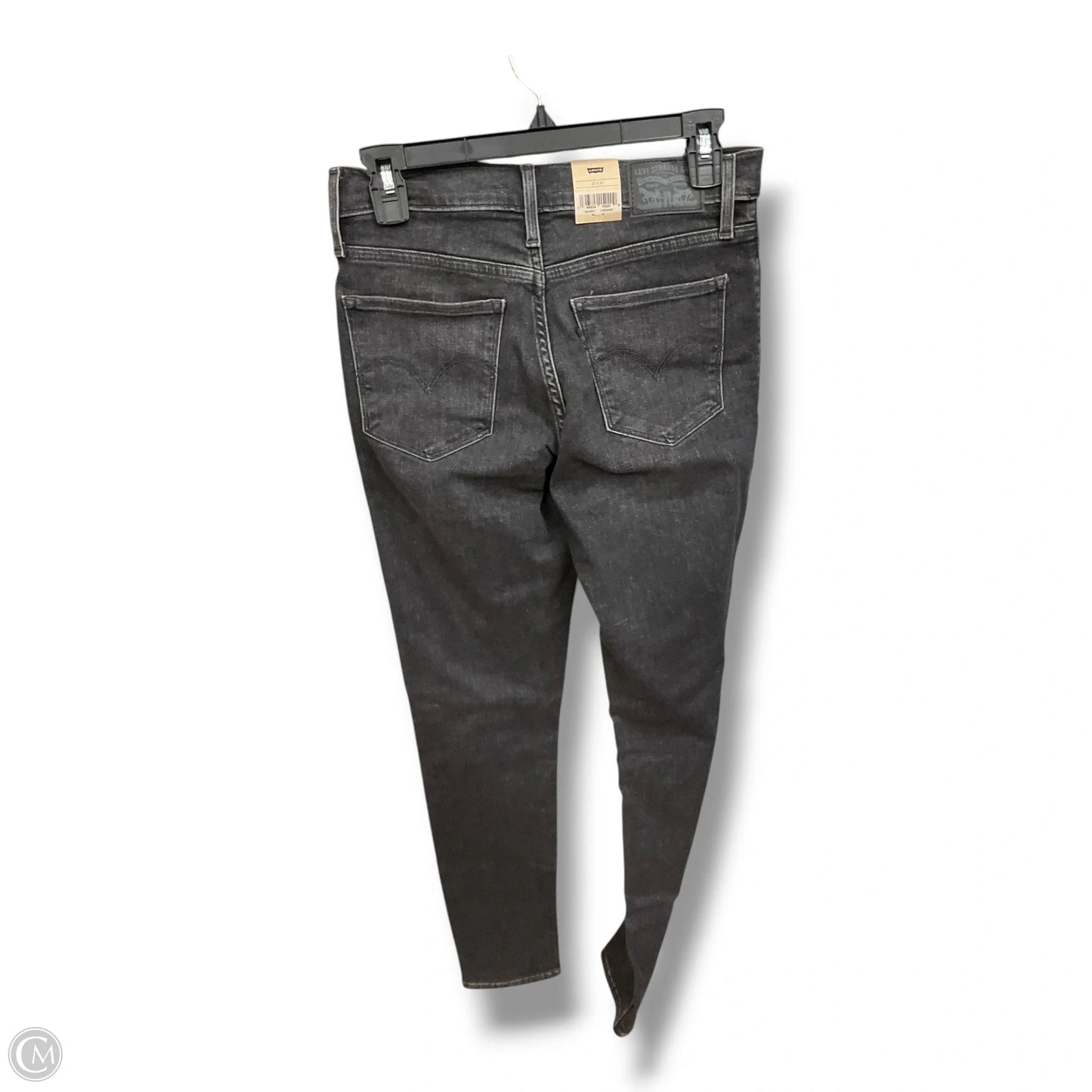 Jeans Skinny By Levis In Black Denim, Size: 4