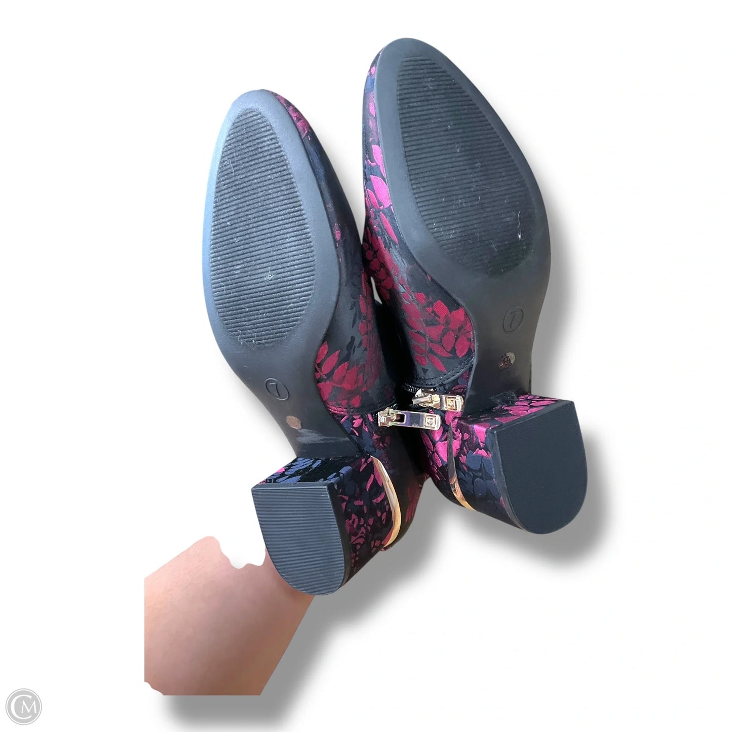Shoes Heels Block By Cmc In Floral Print, Size: 7