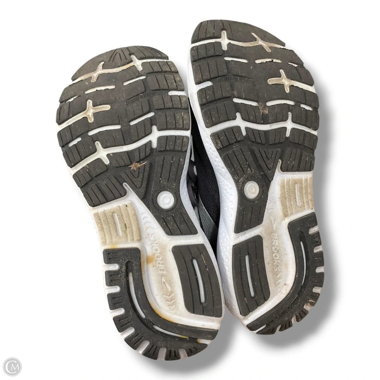 Shoes Athletic By Brooks In Grey & White, Size: 9.5