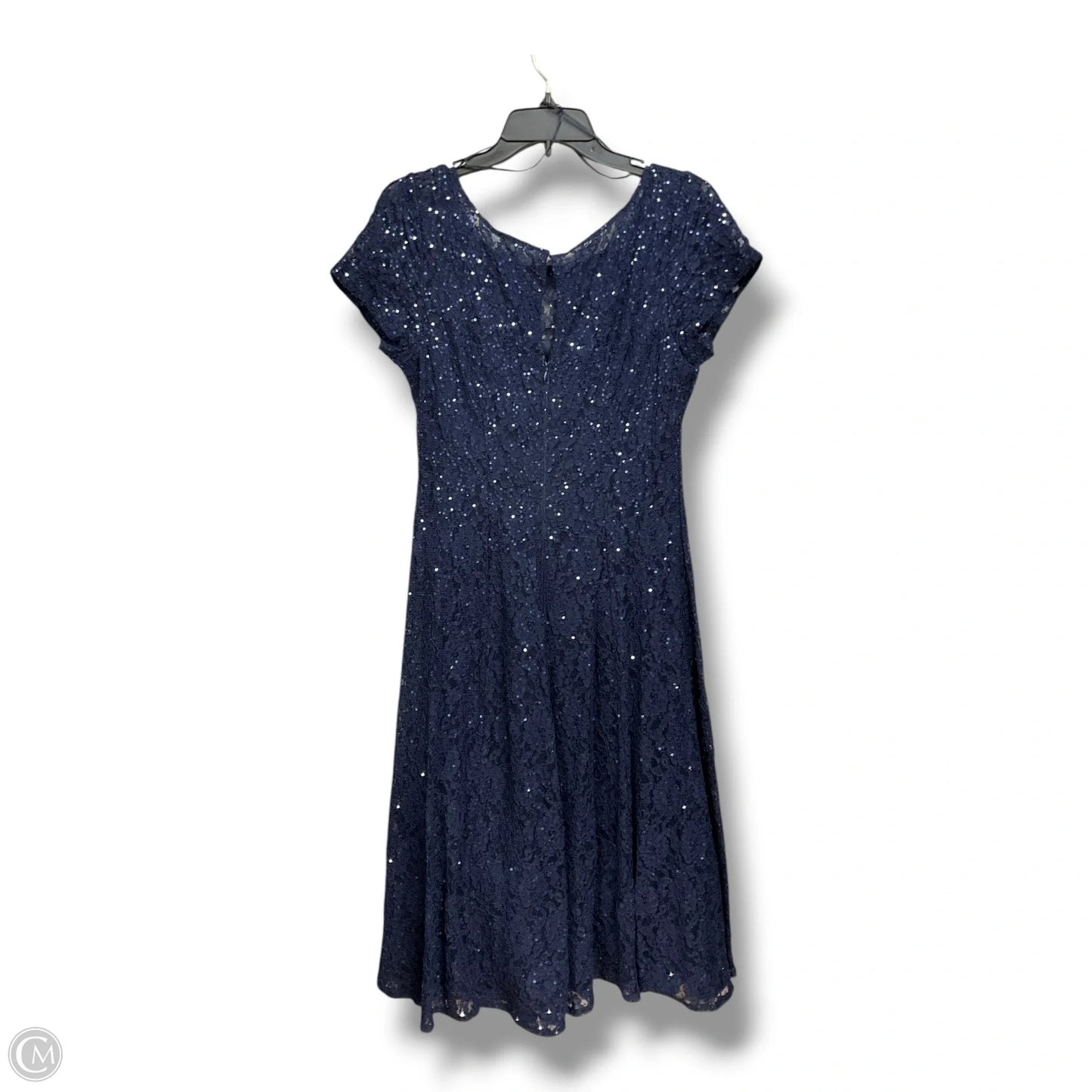 Dress Party Midi By Clothes Mentor In Navy, Size: L
