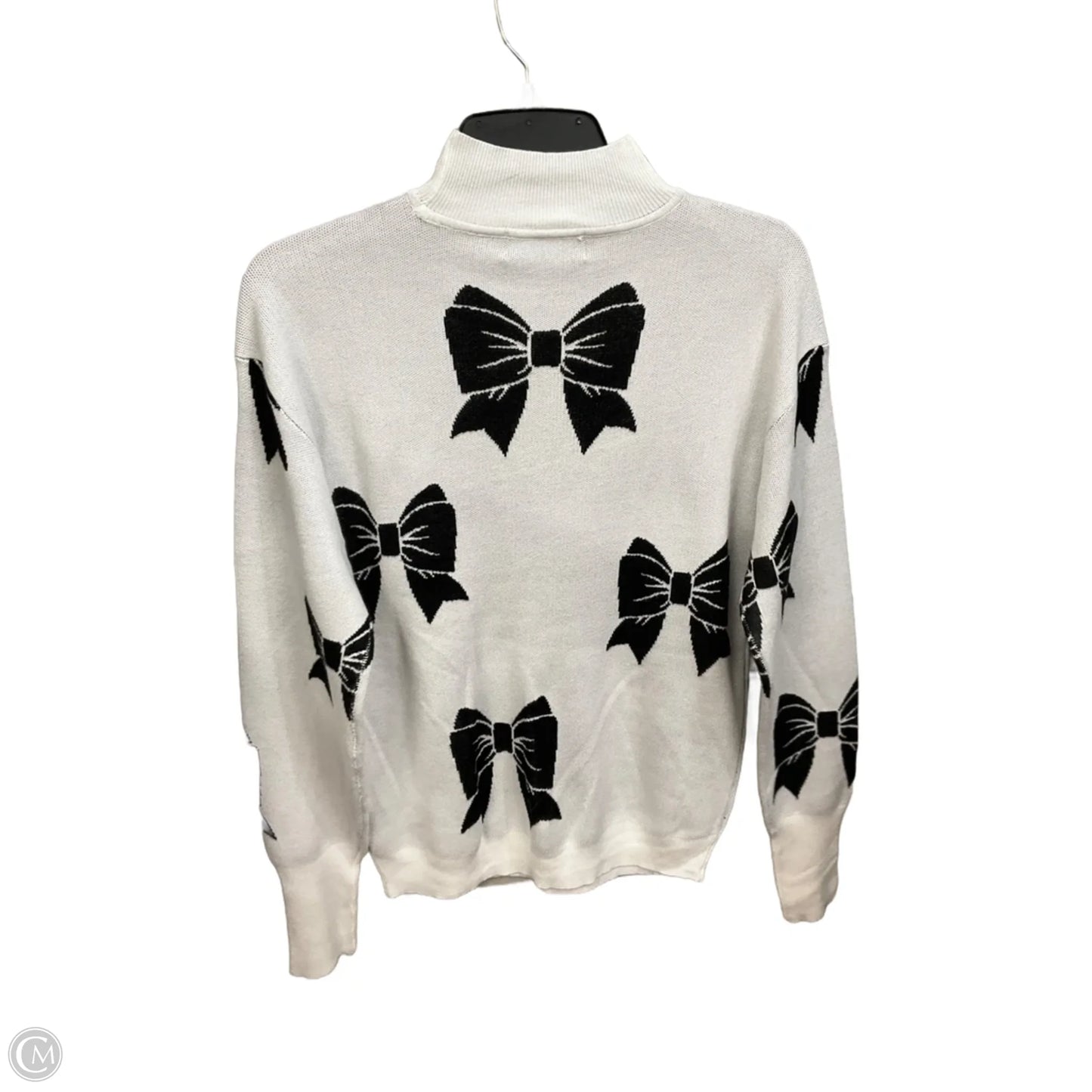 Sweater By Clothes Mentor In Black & White, Size: M