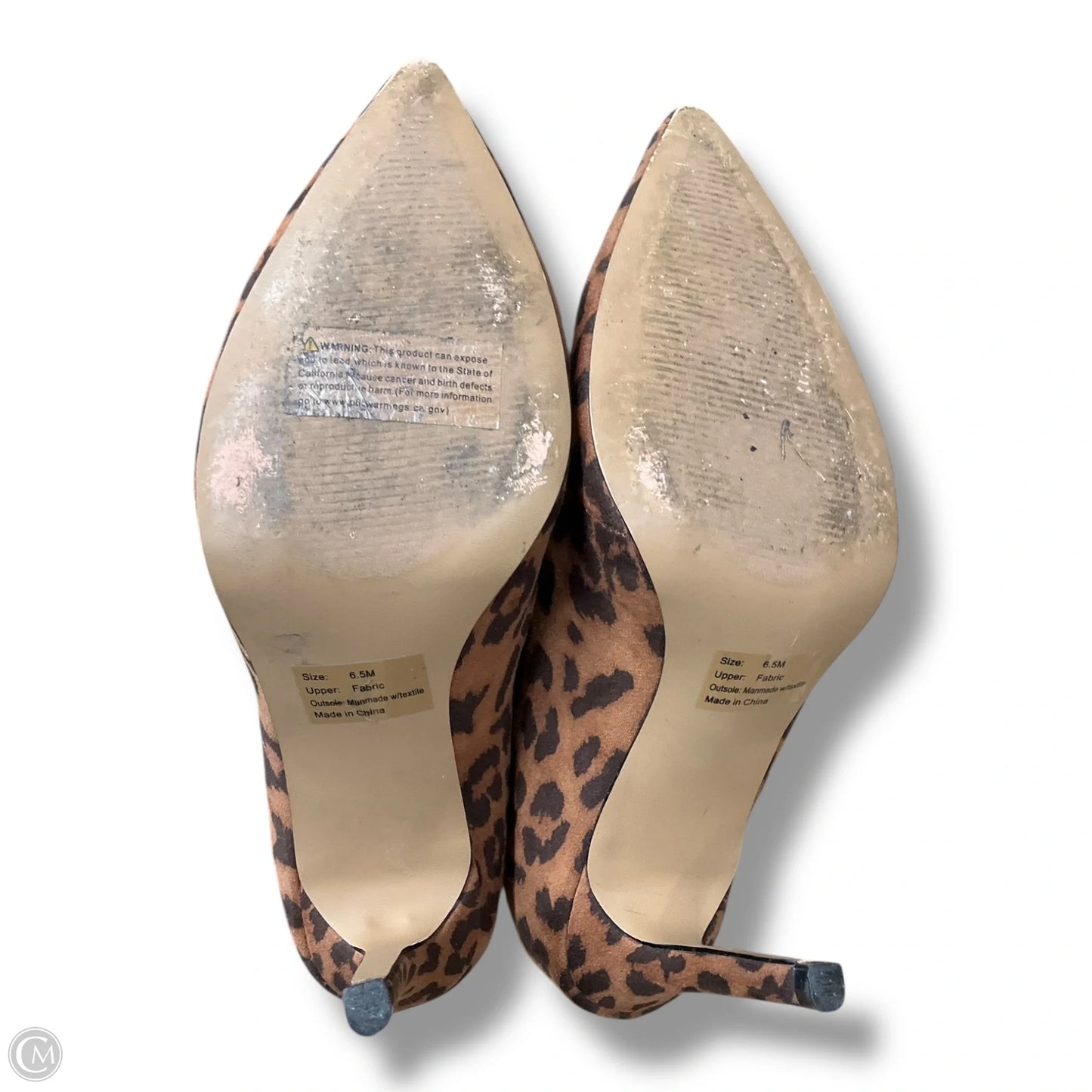 Boots Ankle Heels By Clothes Mentor In Animal Print, Size: 6.5