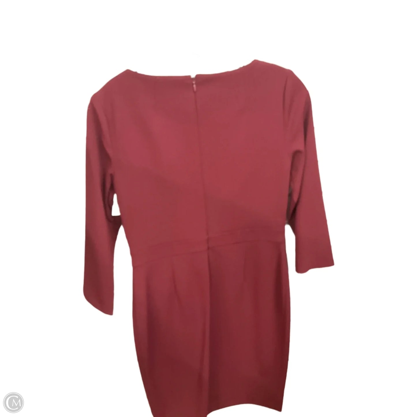 Dress Casual Midi By Calvin Klein In Maroon, Size: S