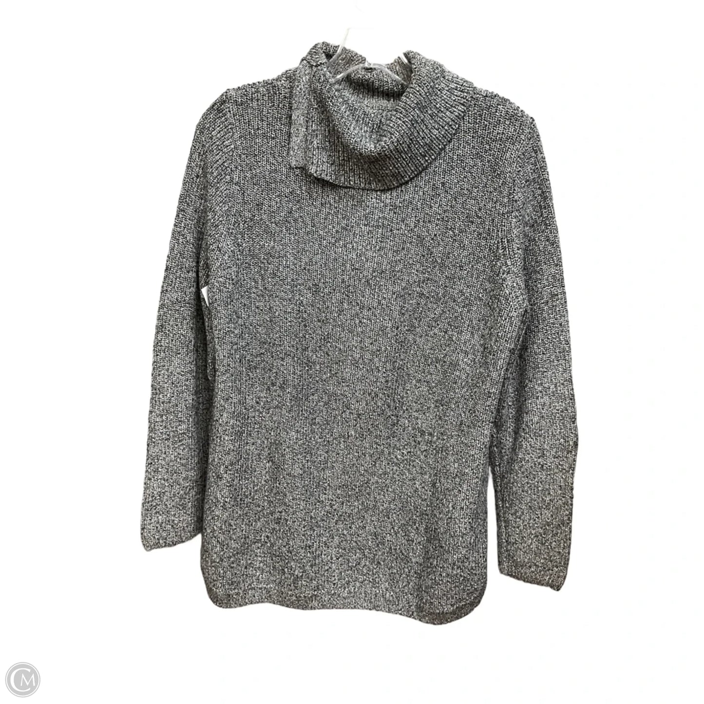 Sweater By Talbots In Black & Grey, Size: L