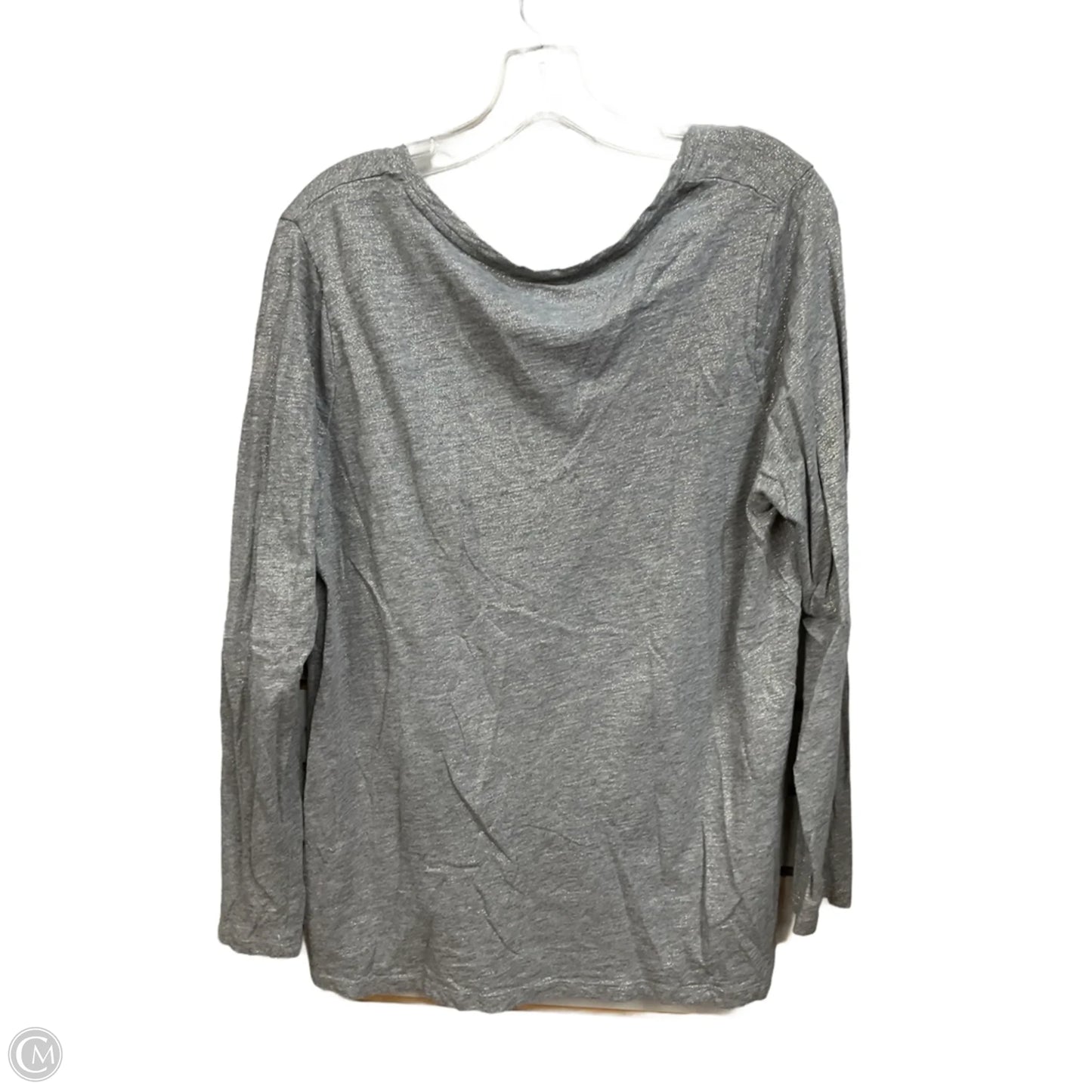 Top Long Sleeve Basic By A New Day In Gold & Grey, Size: Xl