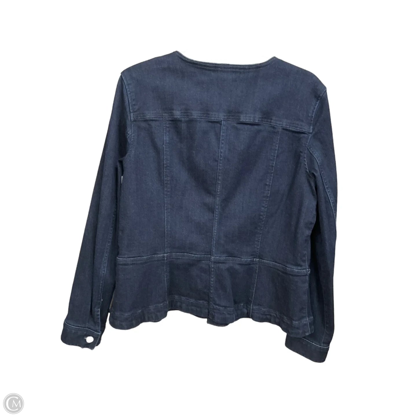 Jacket Denim By Ann Taylor In Blue Denim, Size: L