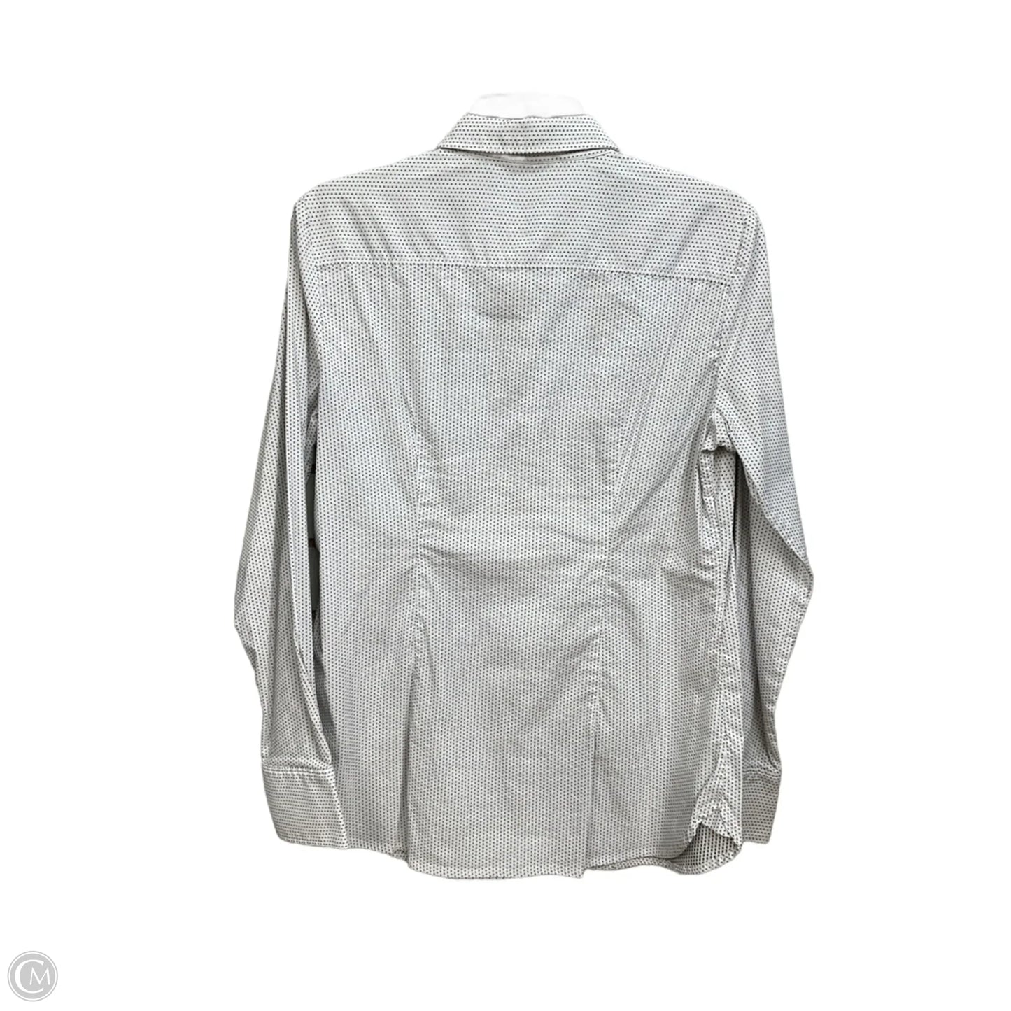 Blouse Long Sleeve By Ann Taylor In Polkadot Pattern, Size: M