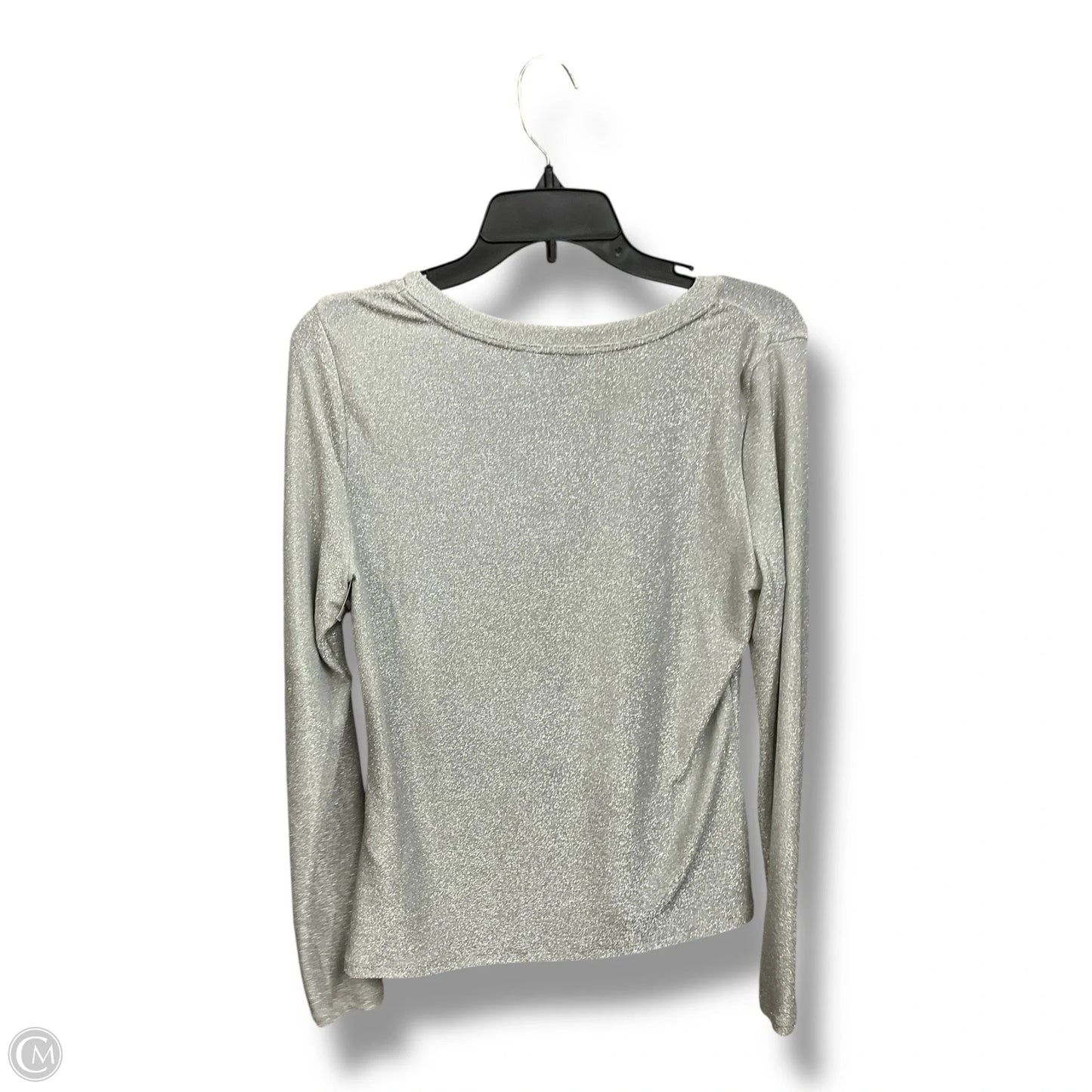 Top Long Sleeve By White House Black Market In Silver, Size: M