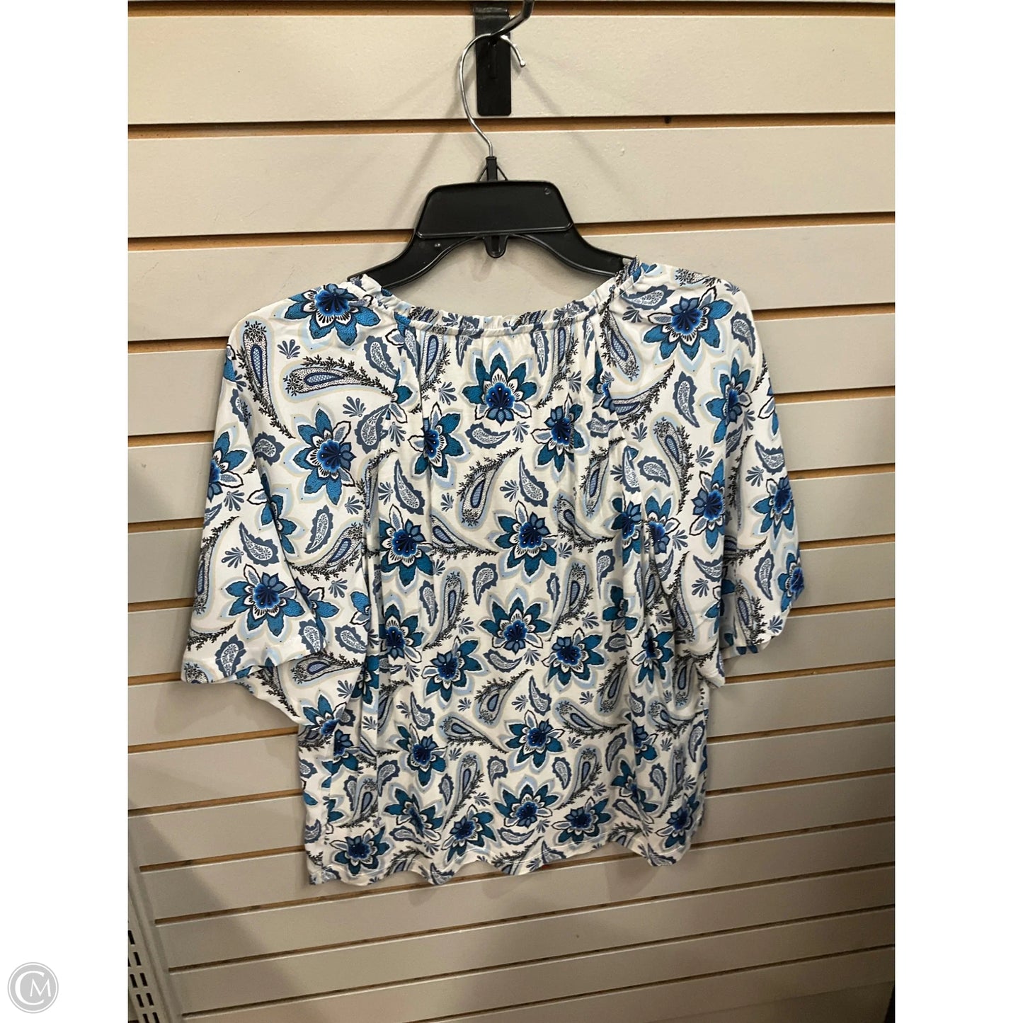 Blouse Short Sleeve By Loft In Floral Print, Size: S