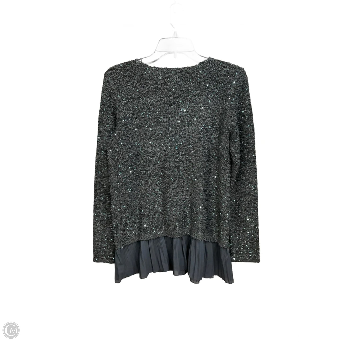 Top Long Sleeve Basic By Alfani In Grey, Size: S