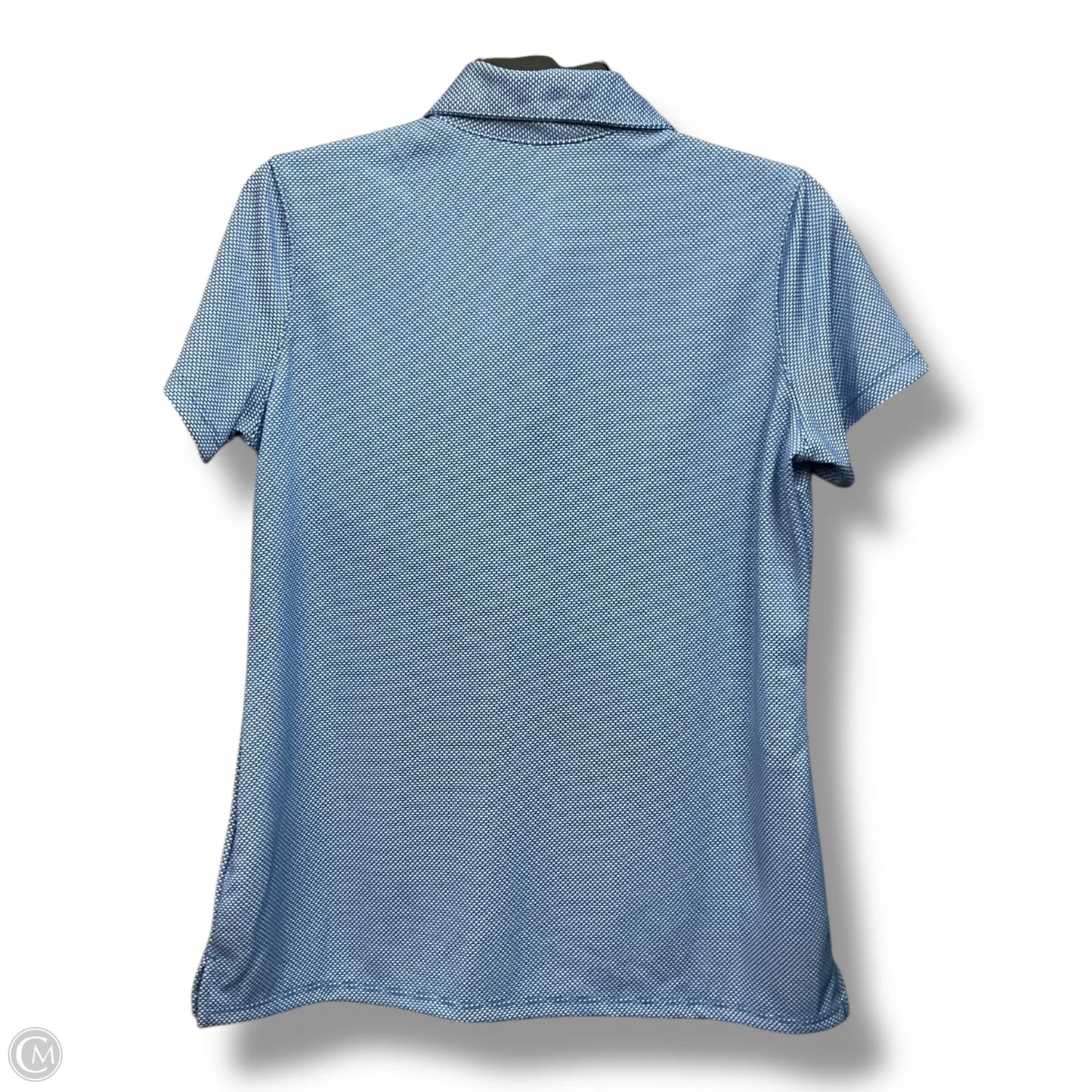 Athletic Top Short Sleeve By Cmc In Blue & White, Size: M