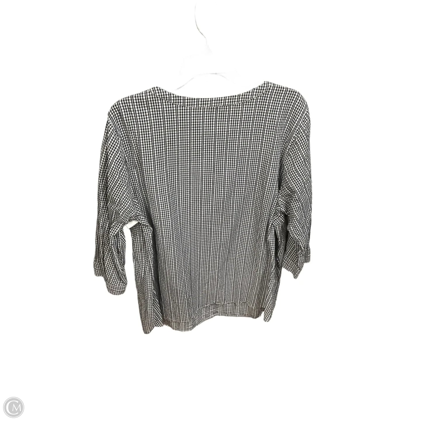 Top Long Sleeve By Talbots In Black & White, Size: 2x