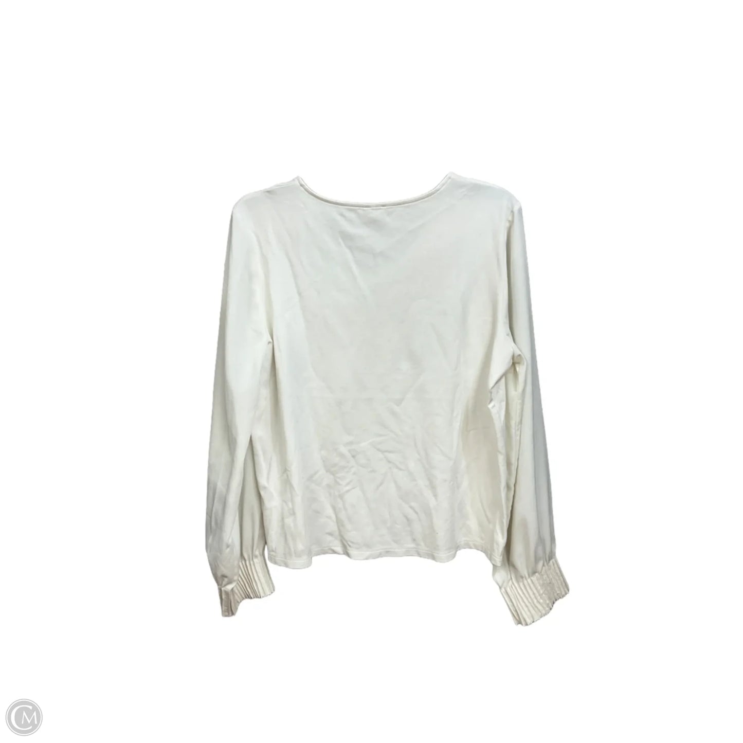 Top Long Sleeve Basic By Chicos In Cream, Size: L