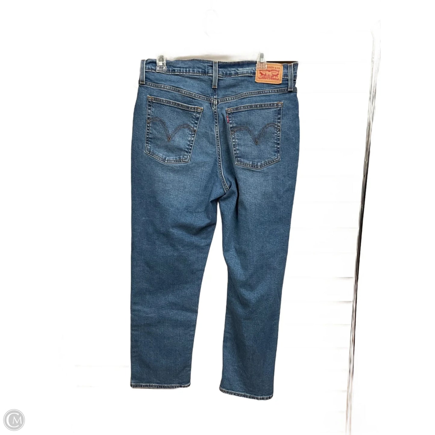 Jeans Straight By Levis In Blue Denim, Size: 10