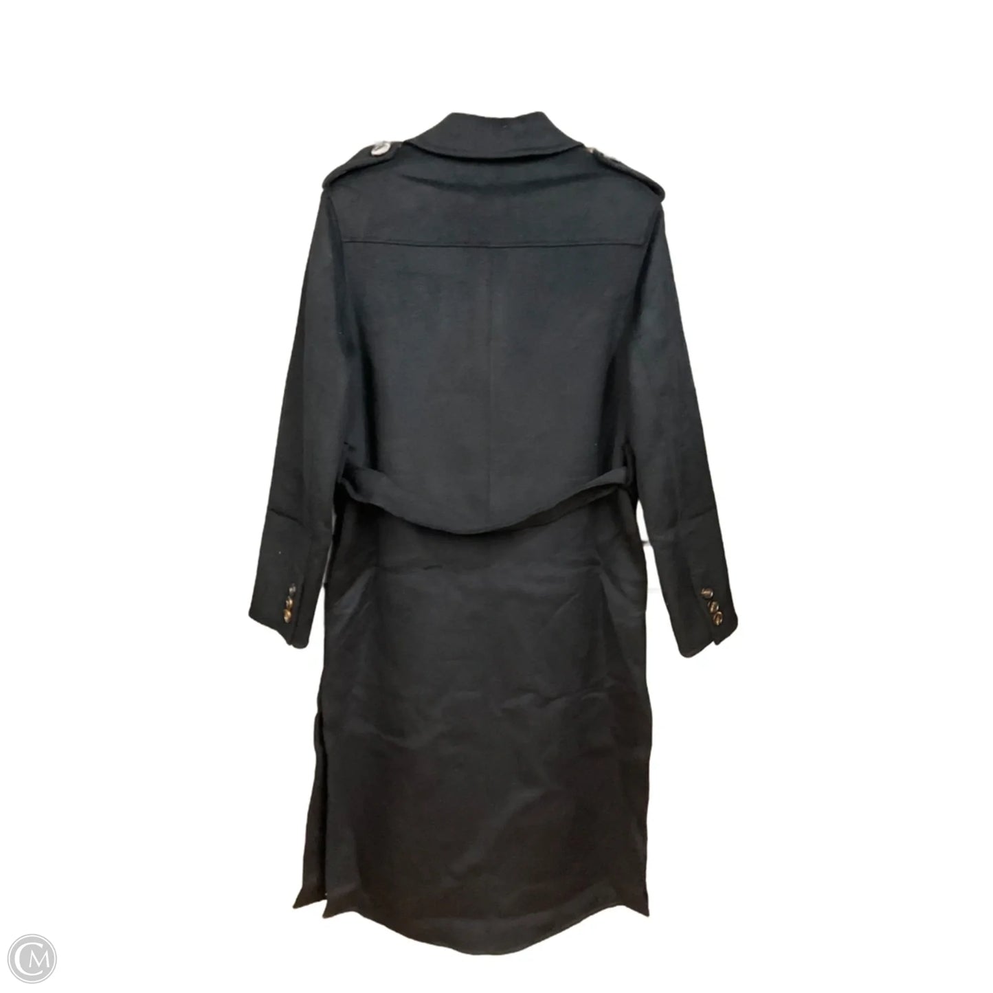 Coat Trench Coat By Clothes Mentor In Black, Size: S