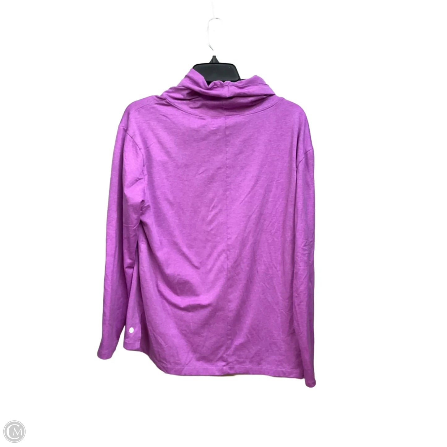 Athletic Top Long Sleeve Collar By Apana In Purple, Size: Xl