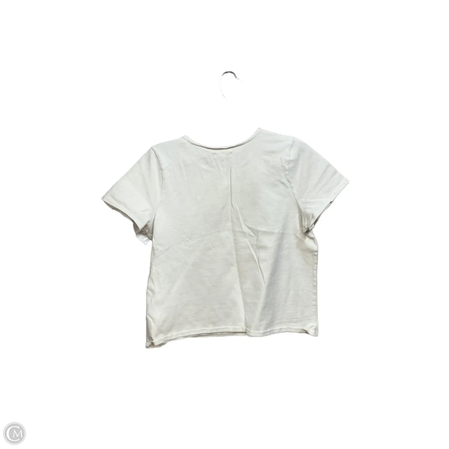 Top Short Sleeve Basic By Madewell In Ivory, Size: L