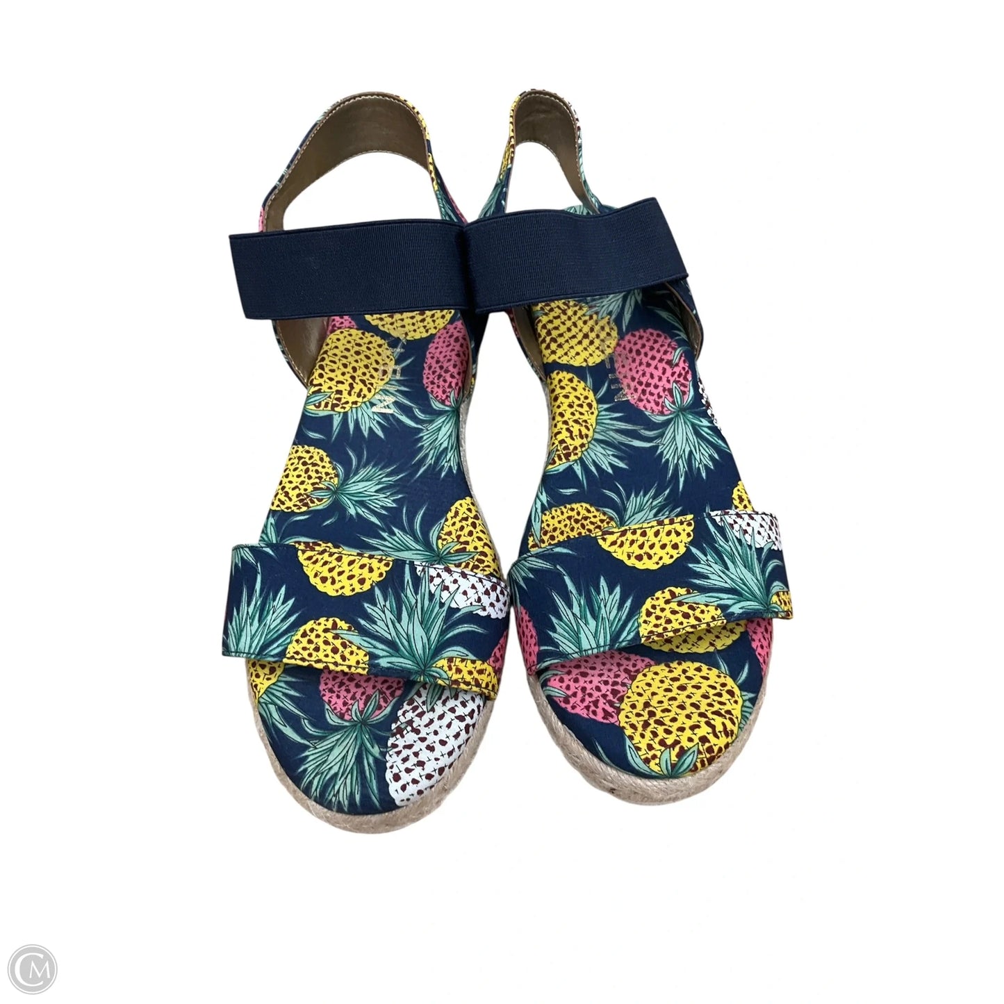 Sandals Heels Wedge By Anne Klein In Blue, Size: 8.5