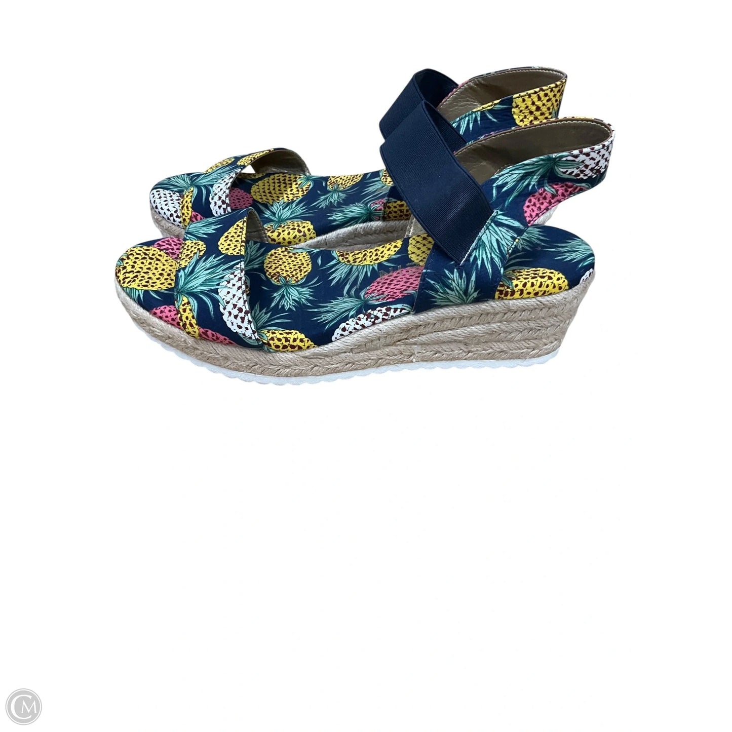 Sandals Heels Wedge By Anne Klein In Blue, Size: 8.5
