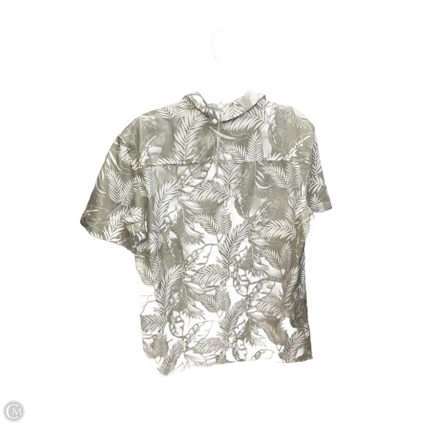 Blouse Short Sleeve By Clothes Mentor In Tropical Print, Size: M