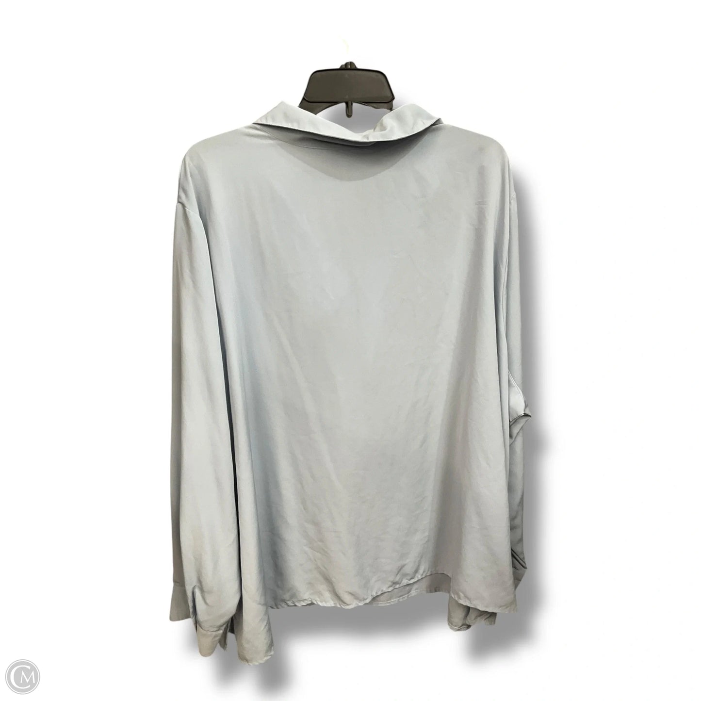 Blouse Long Sleeve By Cmc In Blue, Size: 3x