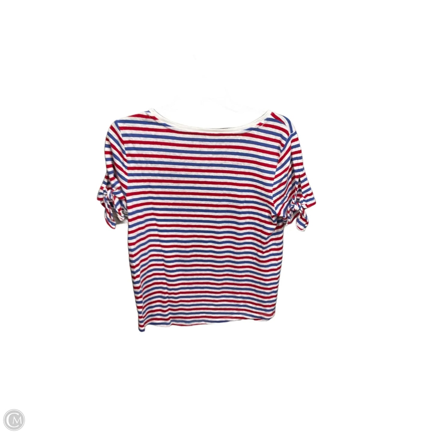 Top Short Sleeve By Talbots In Striped Pattern, Size: M