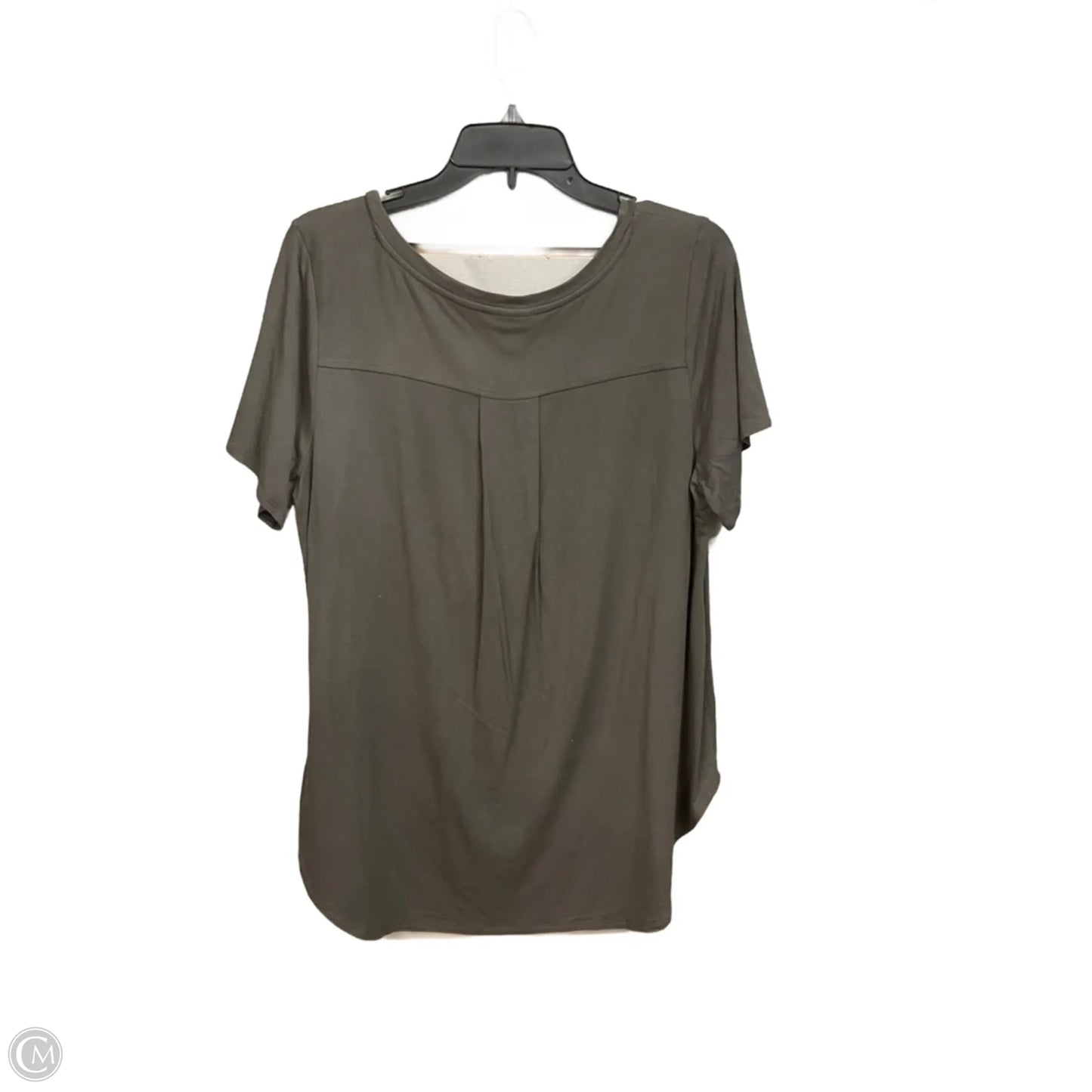 Top Short Sleeve Basic By Alfani In Grey, Size: 1x
