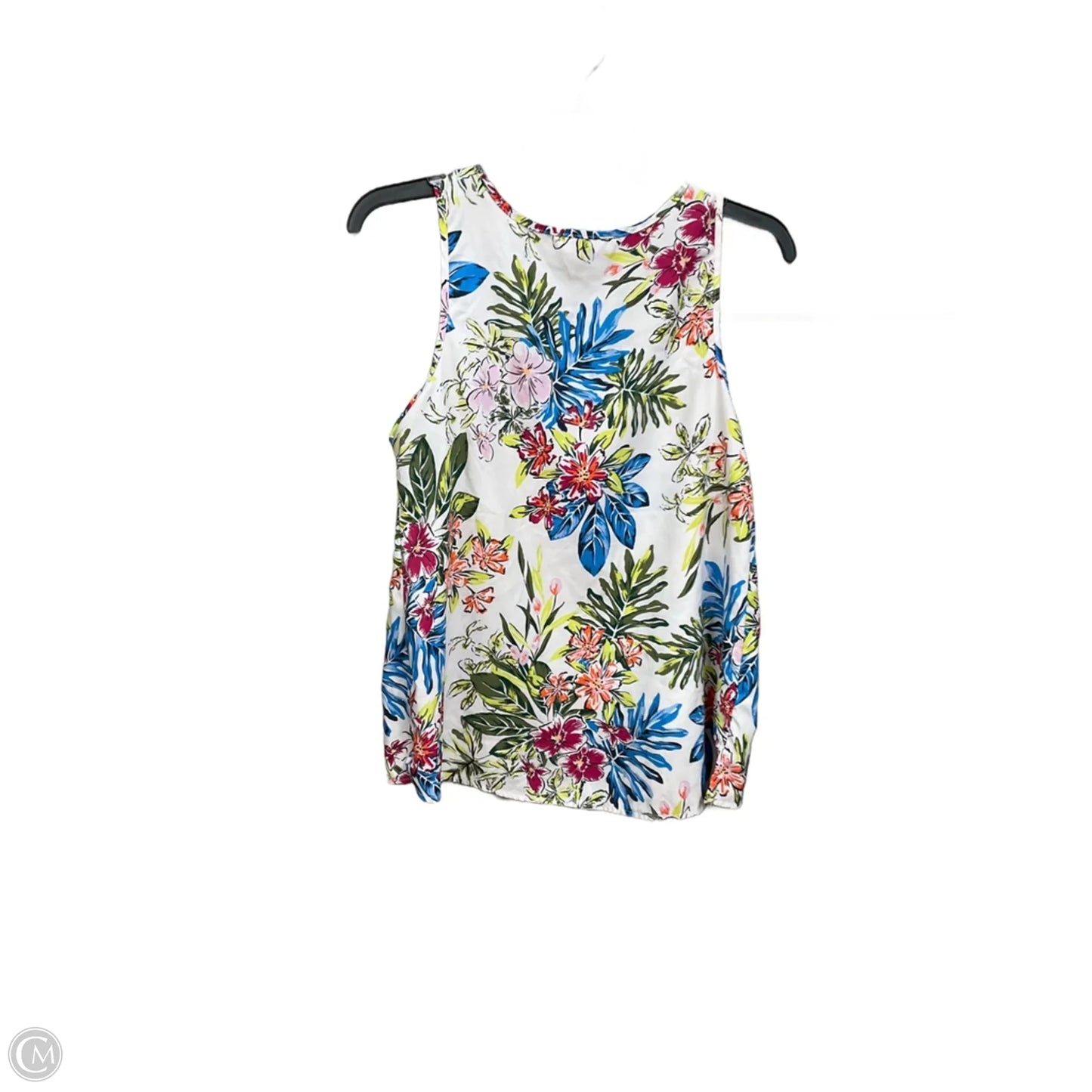 Top Sleeveless By Time And Tru In Floral Print, Size: S