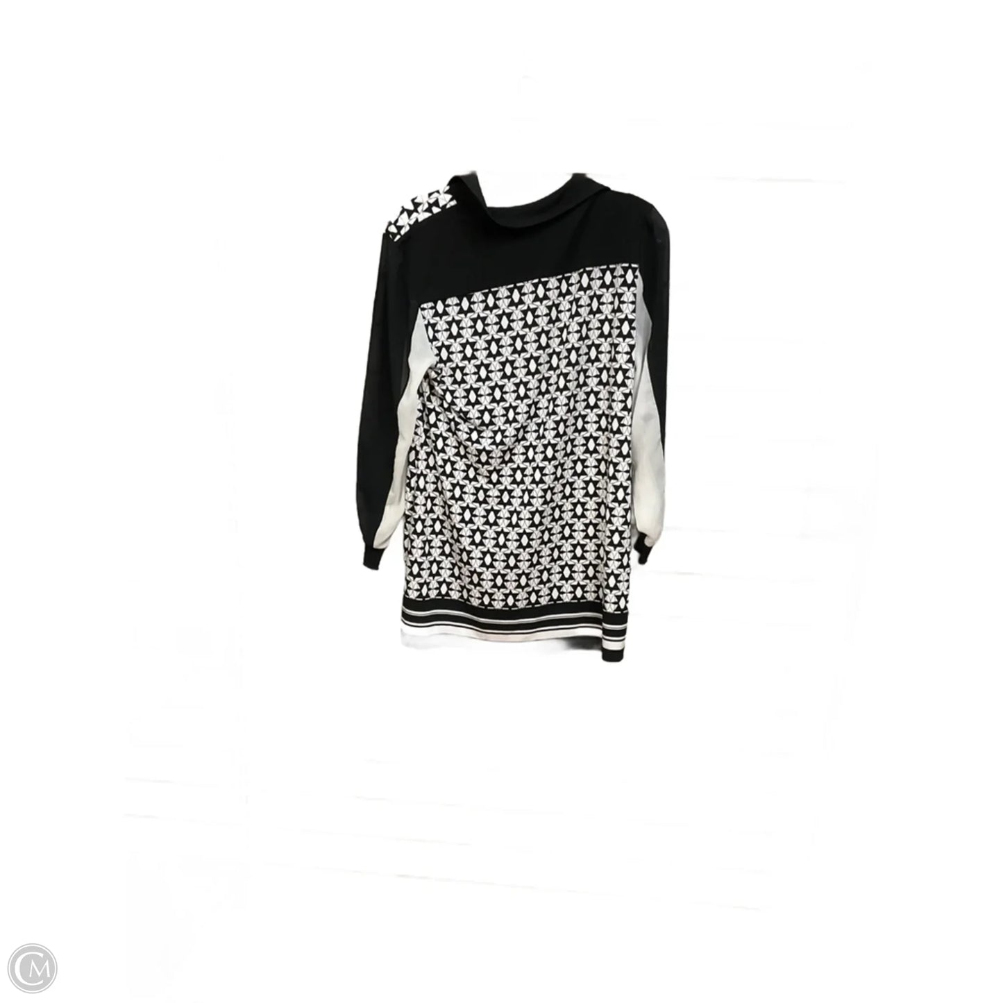 Tunic Long Sleeve By Style And Company In Geometric Pattern, Size: Mp