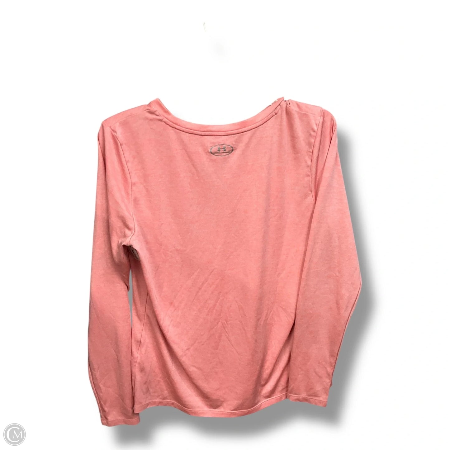 Athletic Top Long Sleeve Crewneck By Under Armour In Pink, Size: L