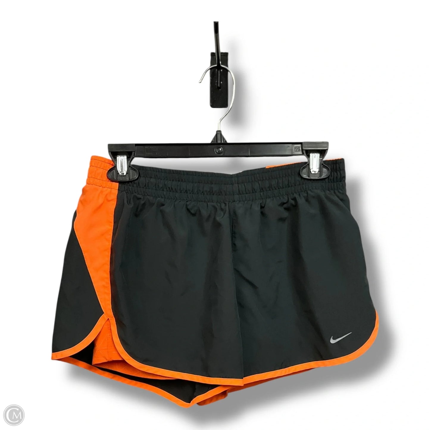 Athletic Shorts By Nike In Grey & Orange, Size: M