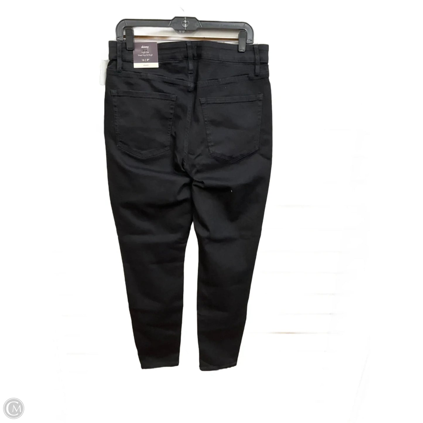 Jeans Skinny By Ava & Viv In Black Denim, Size: 16