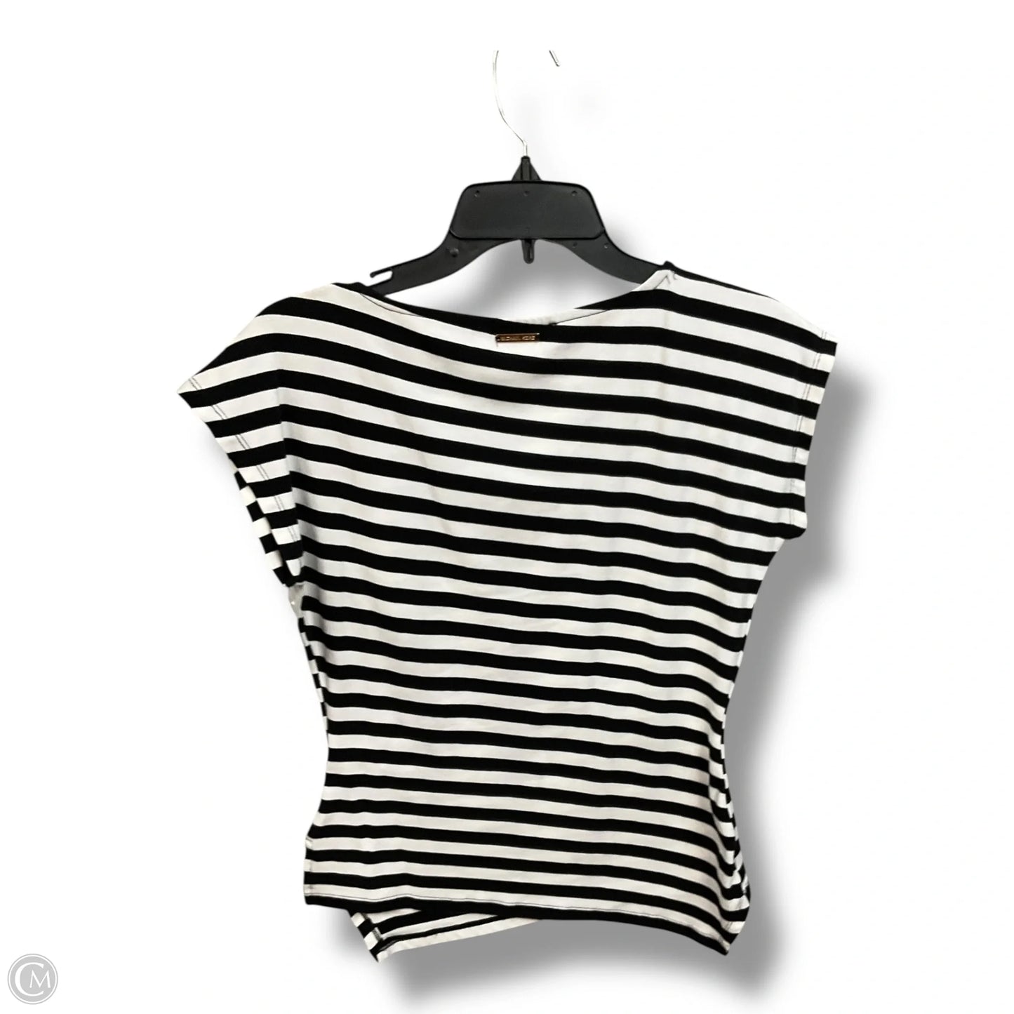 Top Short Sleeve By Michael By Michael Kors In Black & White, Size: S