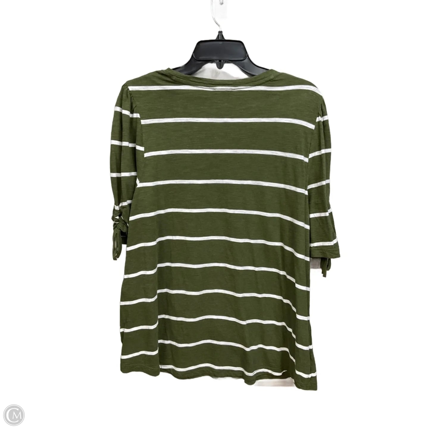 Top Short Sleeve By Kim Rogers In Striped Pattern, Size: L