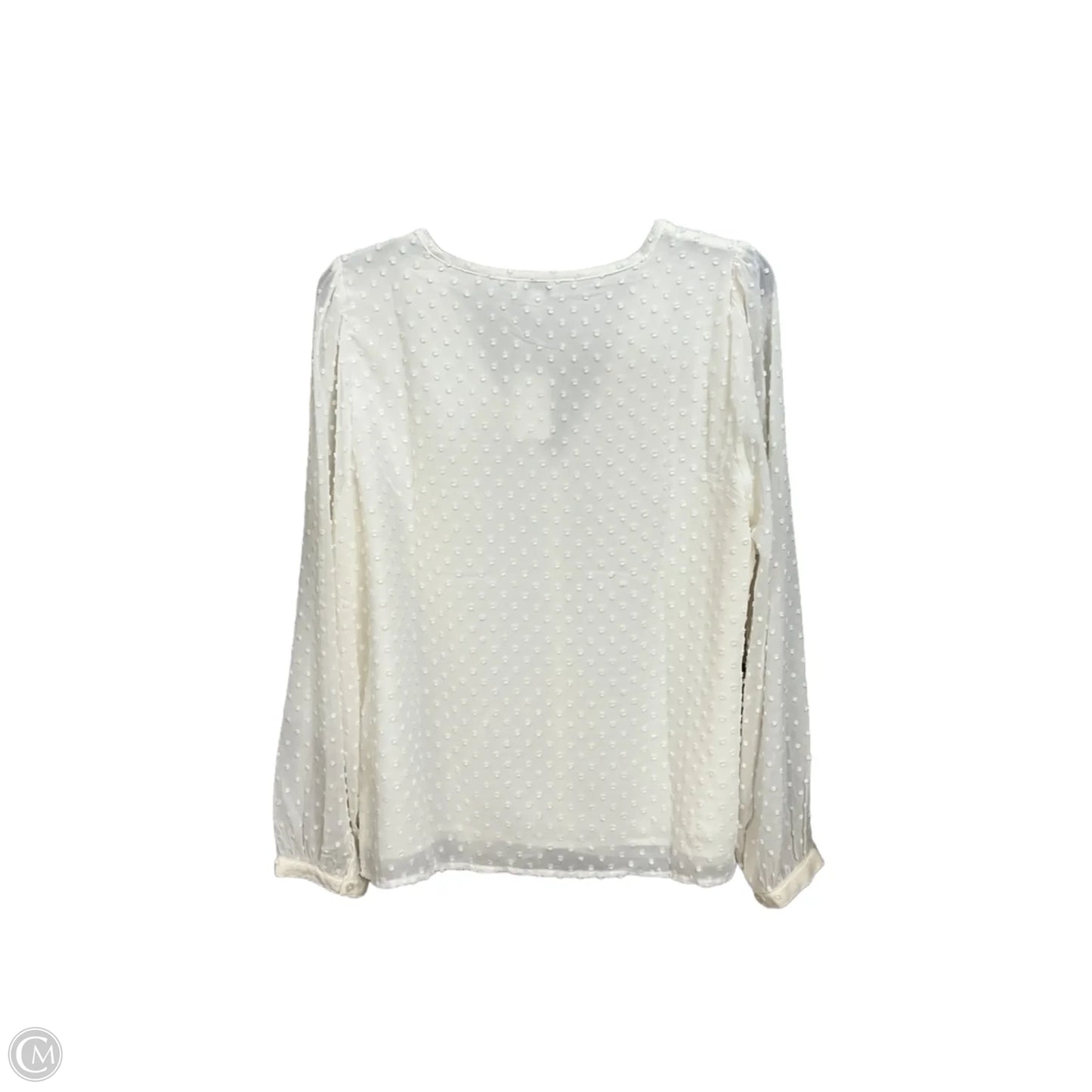 Blouse Long Sleeve By J. Crew In White, Size: M