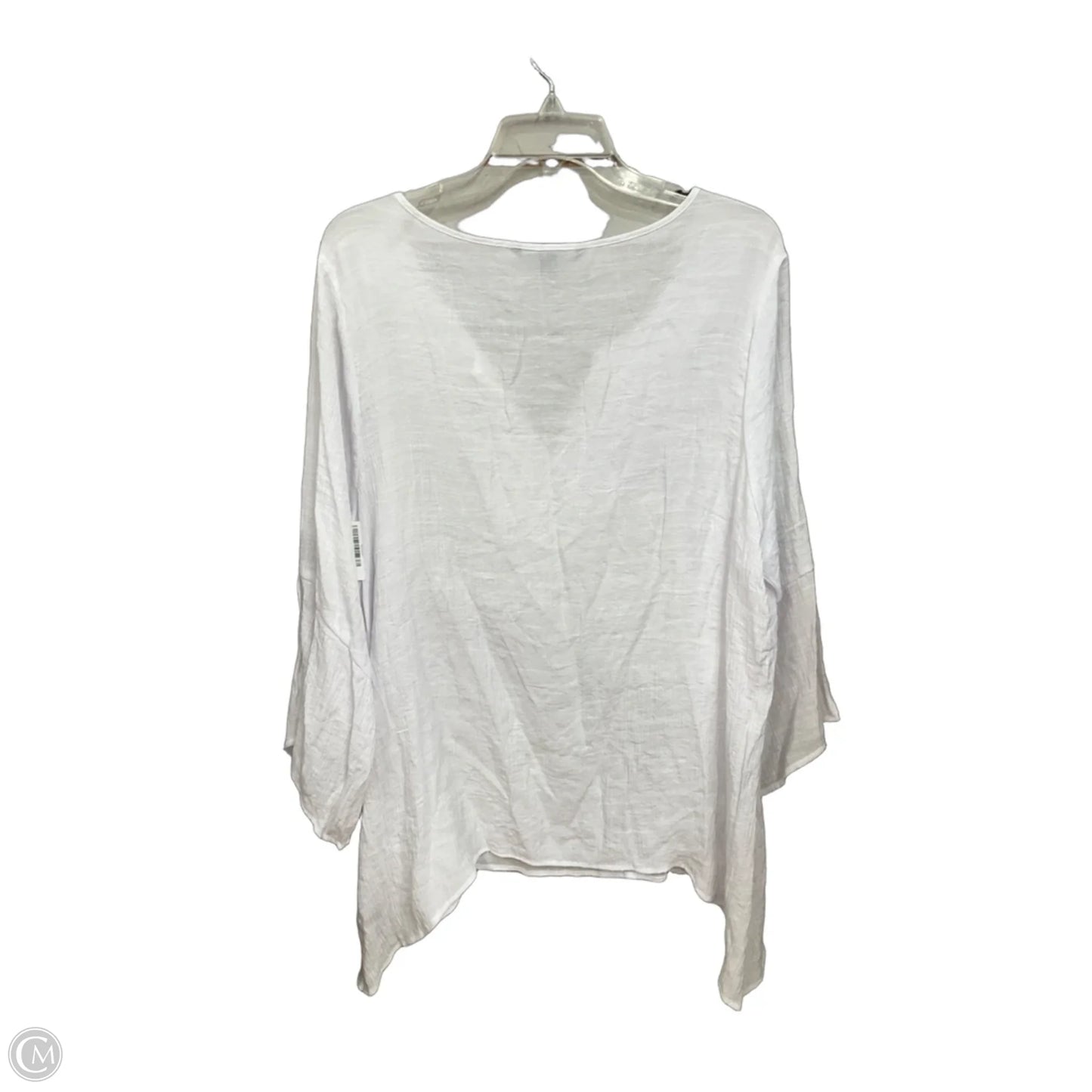 Top 3/4 Sleeve By Zac And Rachel In White, Size: 2x