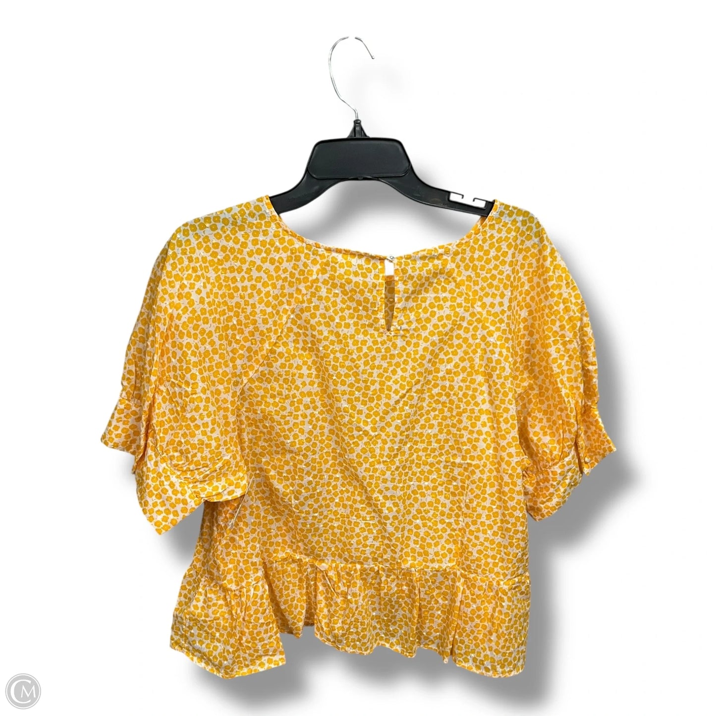 Top Short Sleeve By Cmc In Yellow, Size: Xxl