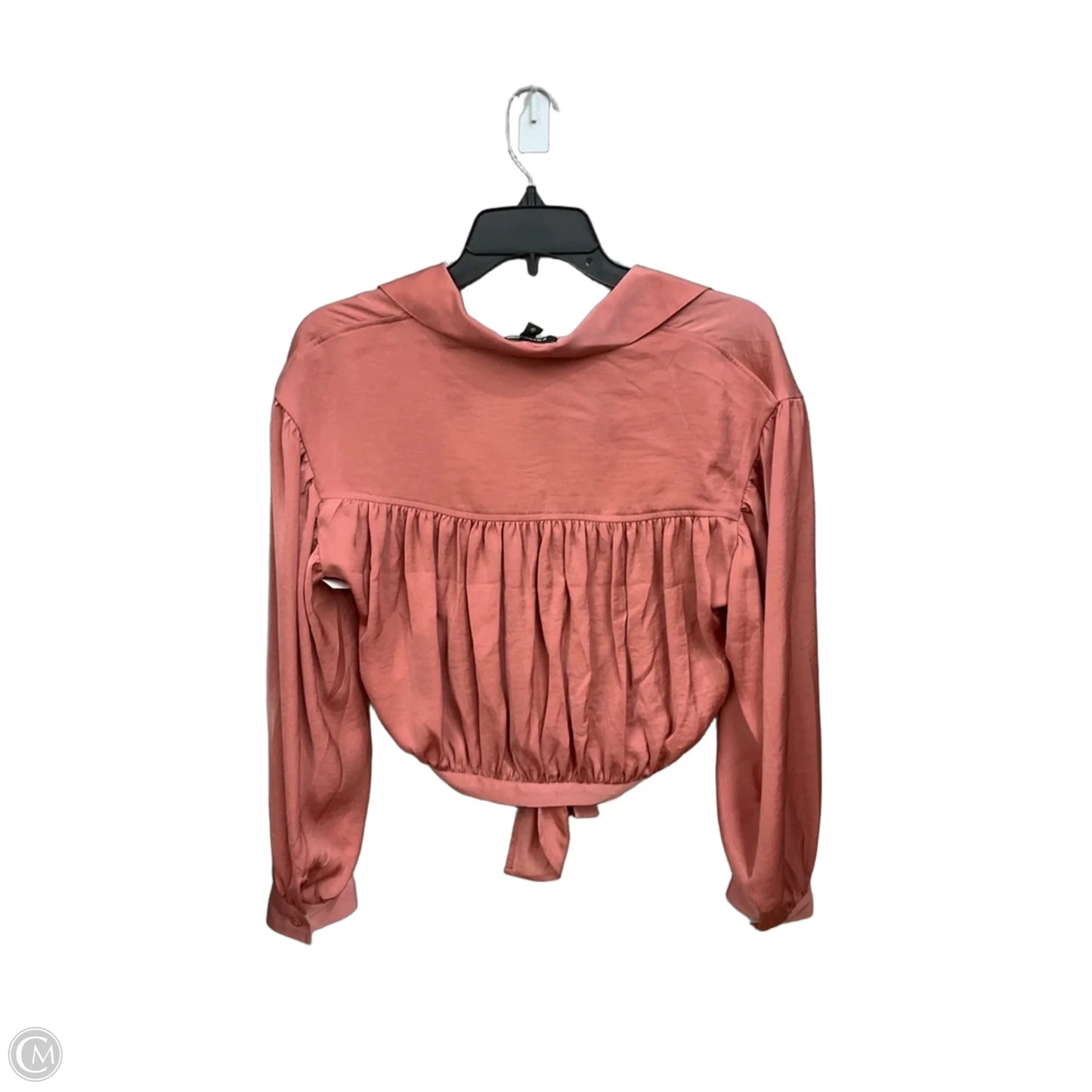 Blouse Long Sleeve By Express In Mauve, Size: Xs